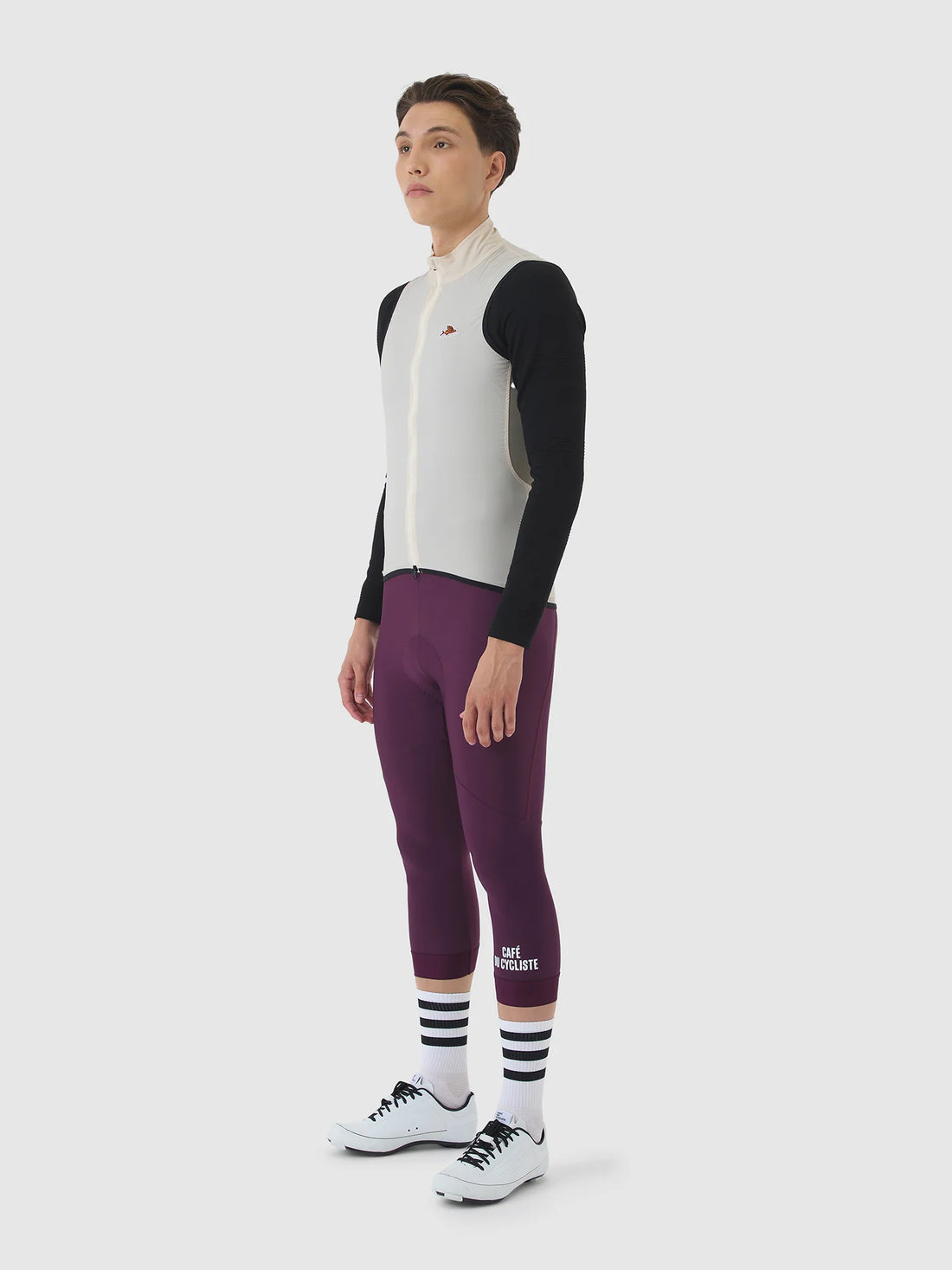 Café du Cycliste Edith Men's Cycling Gilet Windweste Chalk