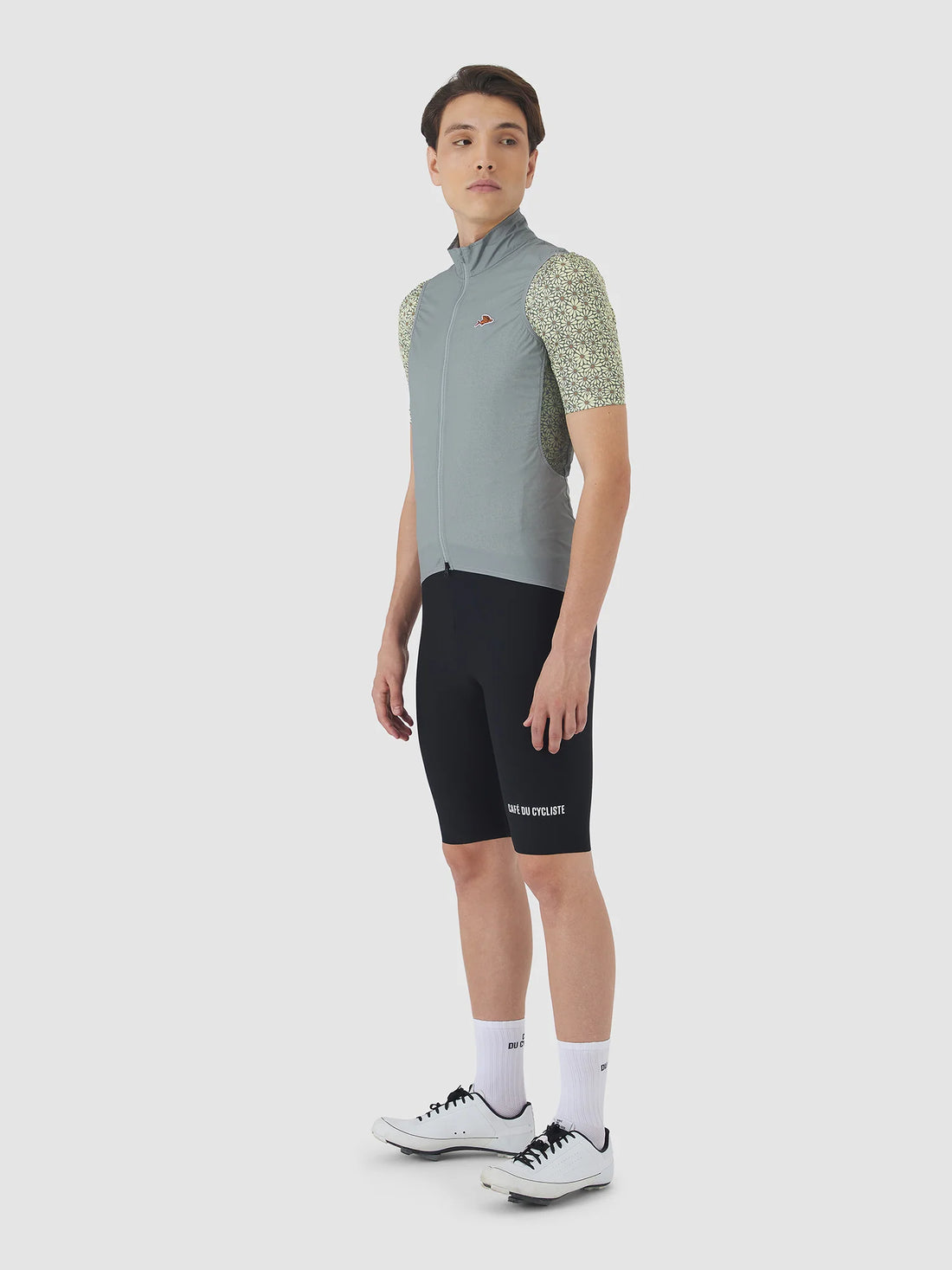 Café du Cycliste Edith Men's Cycling Gilet Windweste Mountain Fog