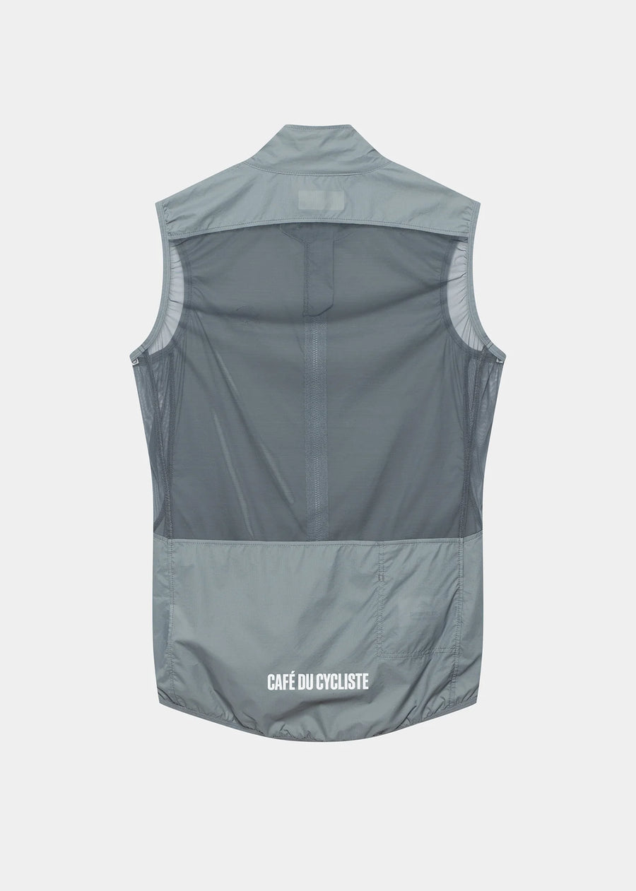 Café du Cycliste Edith Men's Cycling Gilet Windweste Mountain Fog