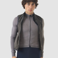Café du Cycliste Edith Men's Cycling Gilet Windweste Charcoal