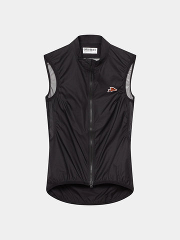 Café du Cycliste Edith Women's Cycling Gilet Windweste Black