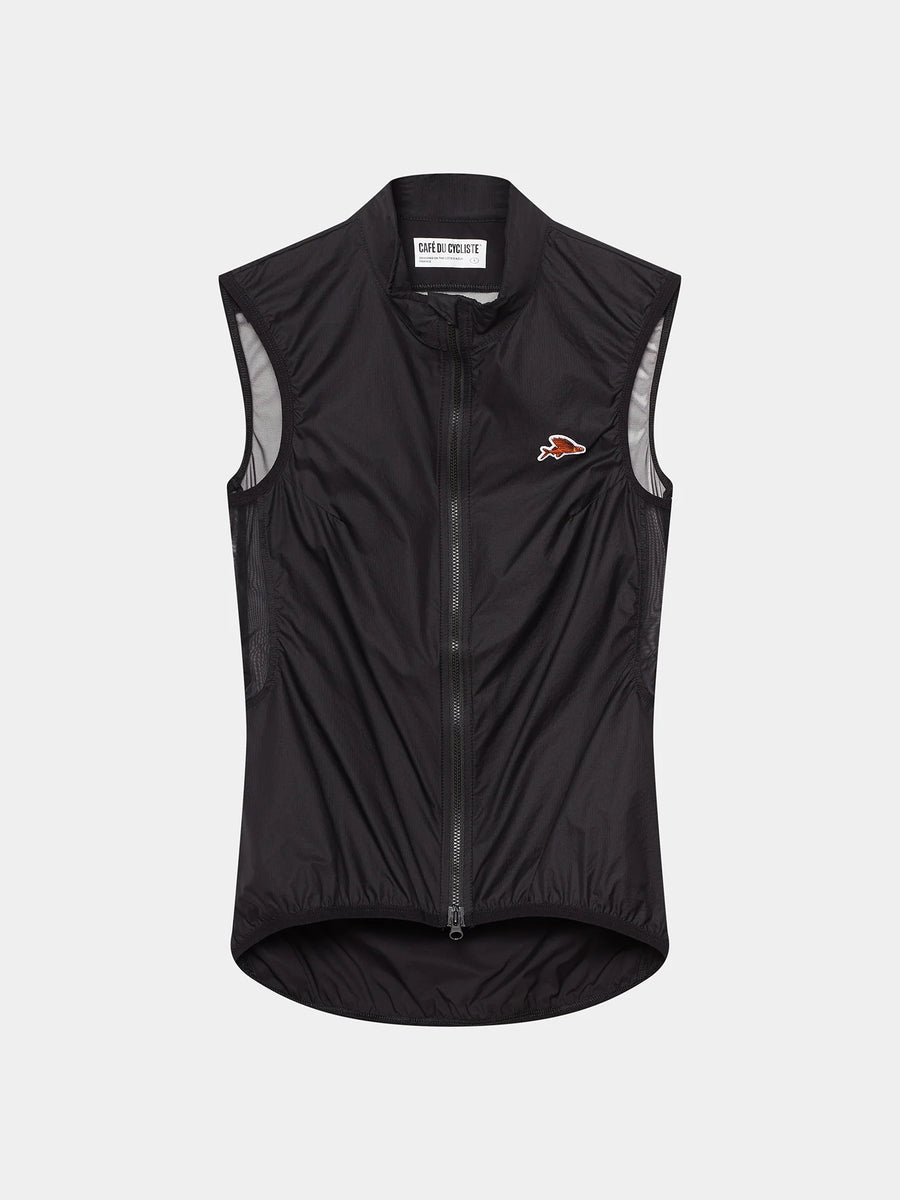 Café du Cycliste Edith Women's Cycling Gilet Windweste Black