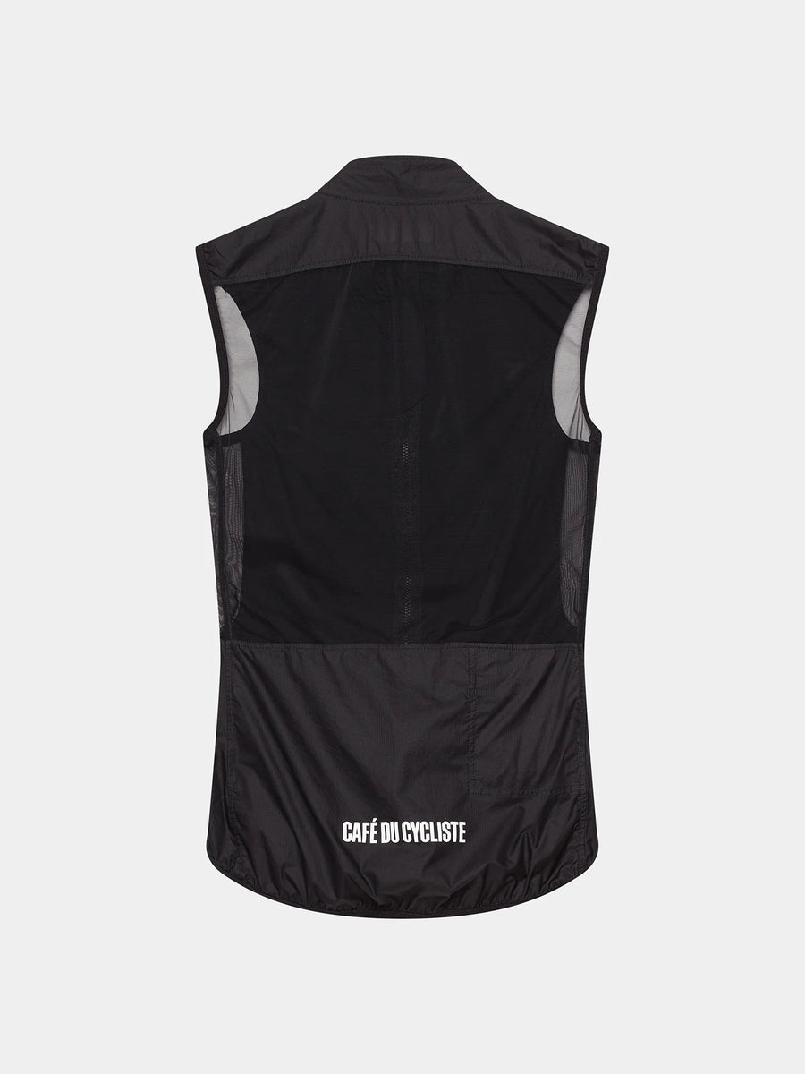 Café du Cycliste Edith Women's Cycling Gilet Windweste Black