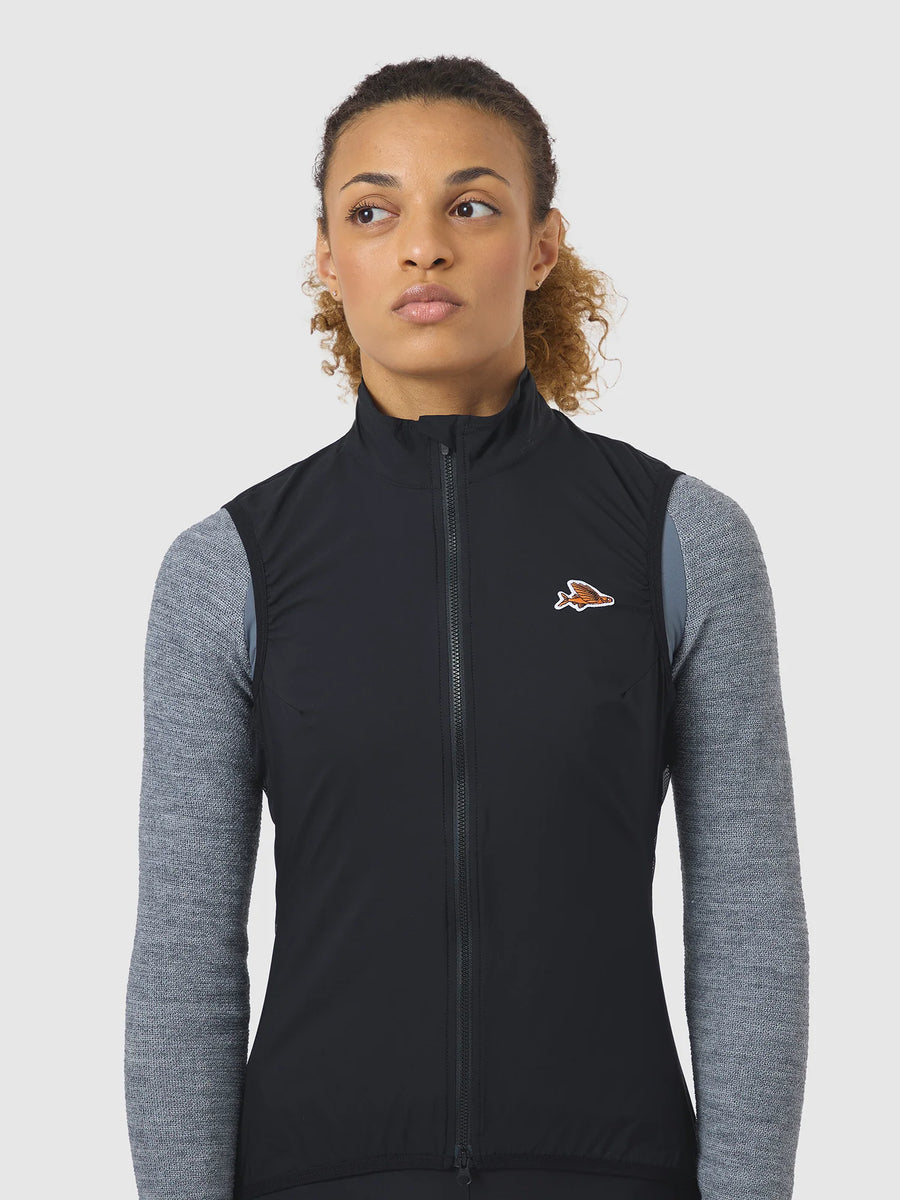 Café du Cycliste Edith Women's Cycling Gilet Windweste Black