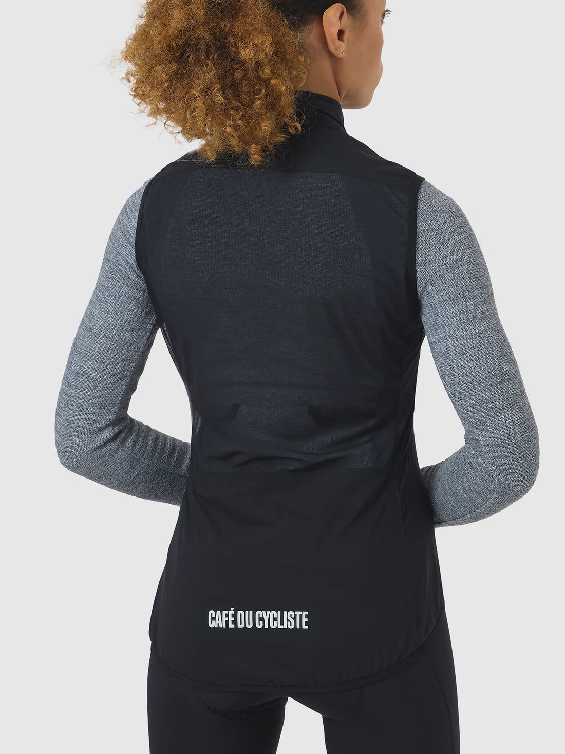 Café du Cycliste Edith Women's Cycling Gilet Windweste Black