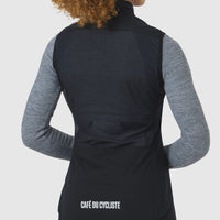 Café du Cycliste Edith Women's Cycling Gilet Windweste Black