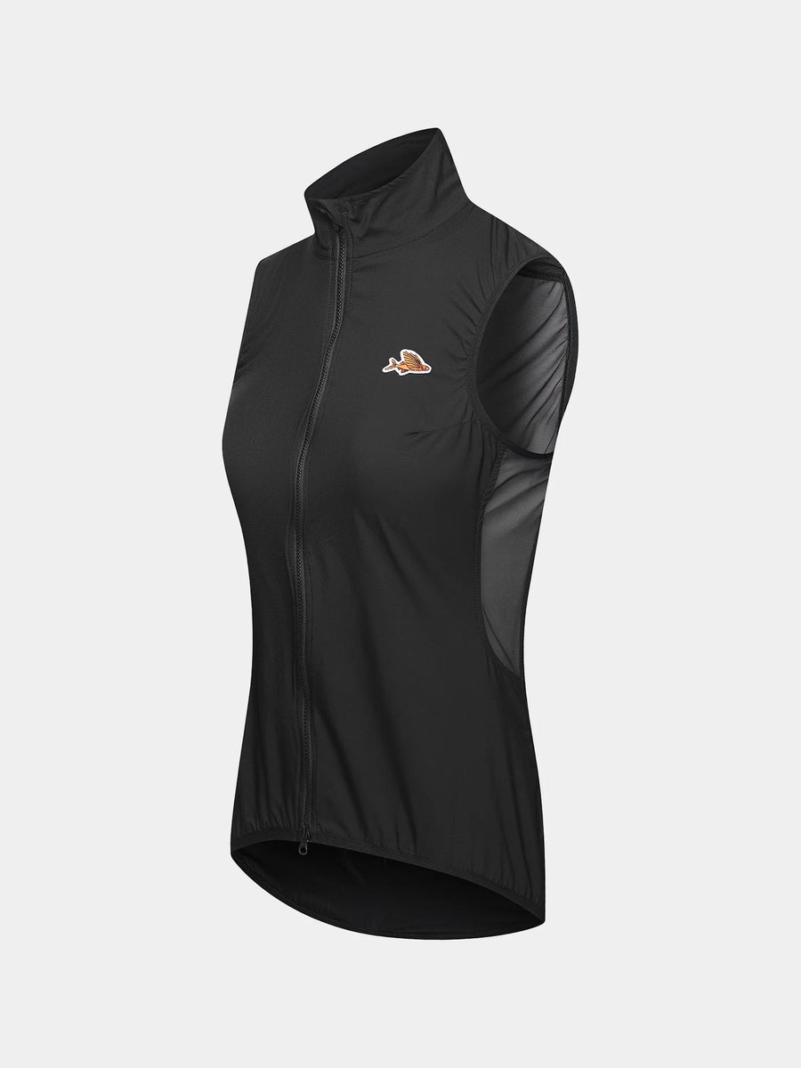 Café du Cycliste Edith Women's Cycling Gilet Windweste Black