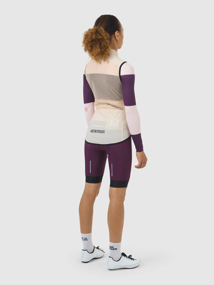 Café du Cycliste Edith Women's Cycling Gilet Windweste Chalk