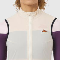 Café du Cycliste Edith Women's Cycling Gilet Windweste Chalk