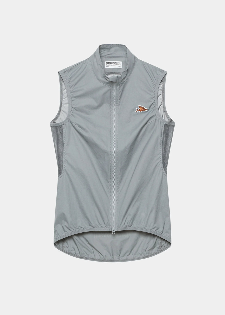 Café du Cycliste Edith Women's Cycling Gilet Windweste Mountain Fog