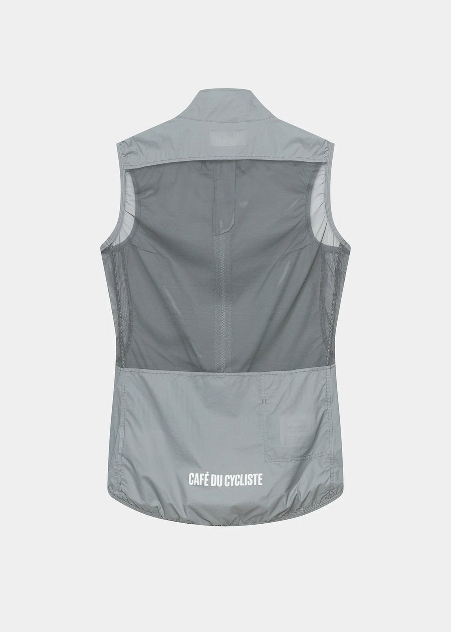 Café du Cycliste Edith Women's Cycling Gilet Windweste Mountain Fog