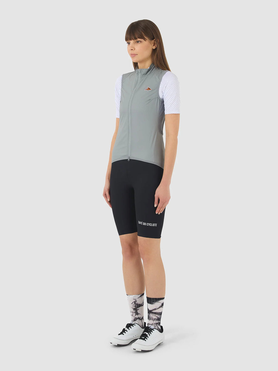 Café du Cycliste Edith Women's Cycling Gilet Windweste Mountain Fog