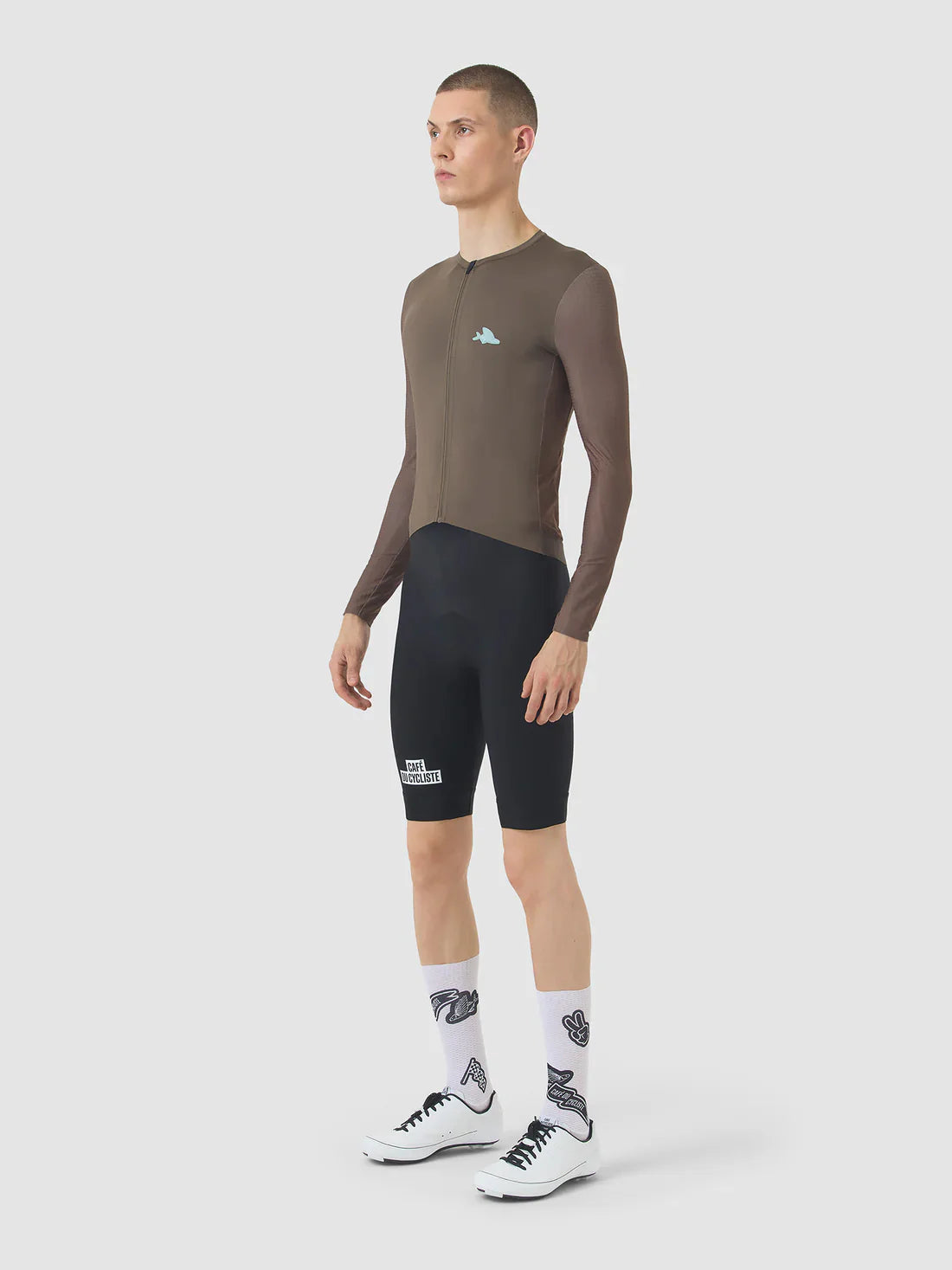 Café du Cycliste Andrea Men's Superlight Long Sleeve Cycling Jersey Radtrikot langarm Carob
