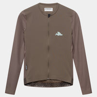 Café du Cycliste Andrea Men's Superlight Long Sleeve Cycling Jersey Radtrikot langarm Carob