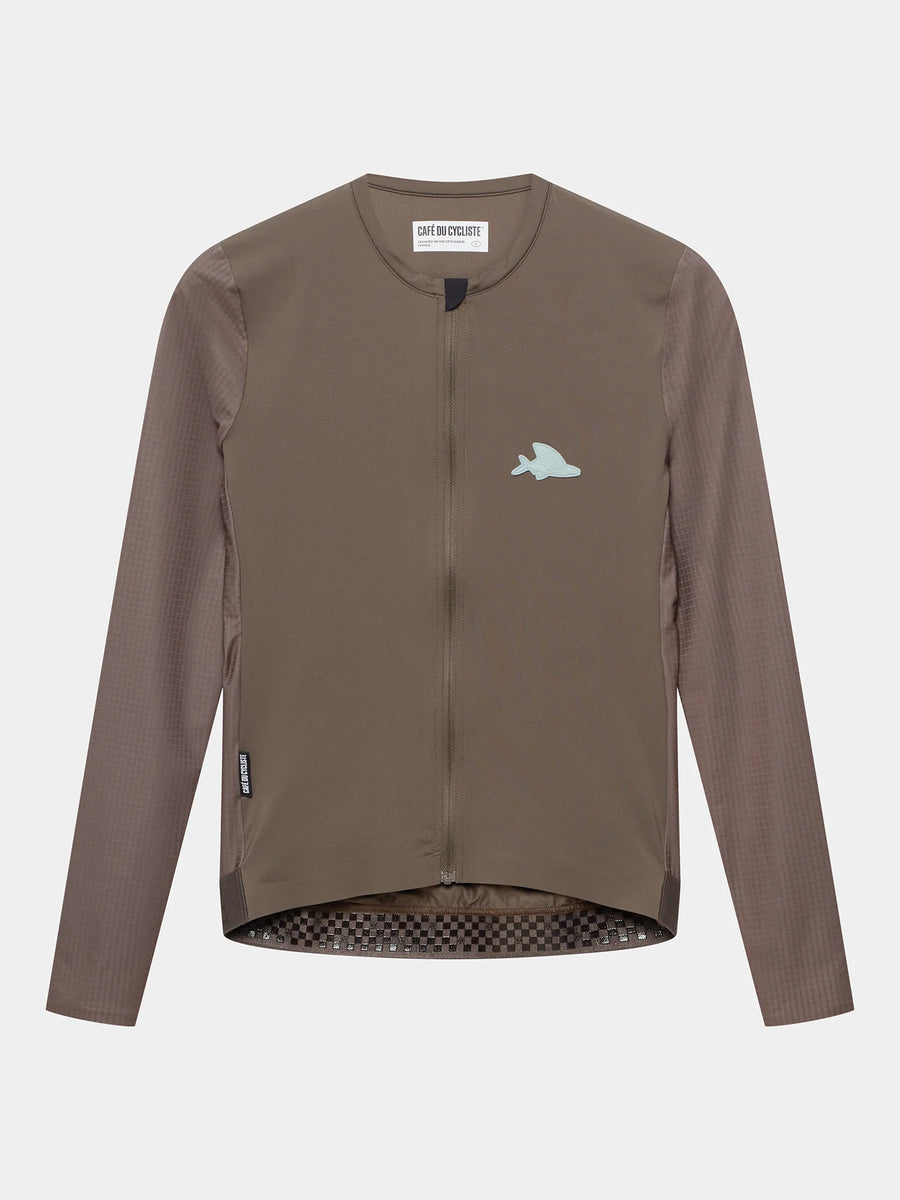 Café du Cycliste Andrea Men's Superlight Long Sleeve Cycling Jersey Radtrikot langarm Carob