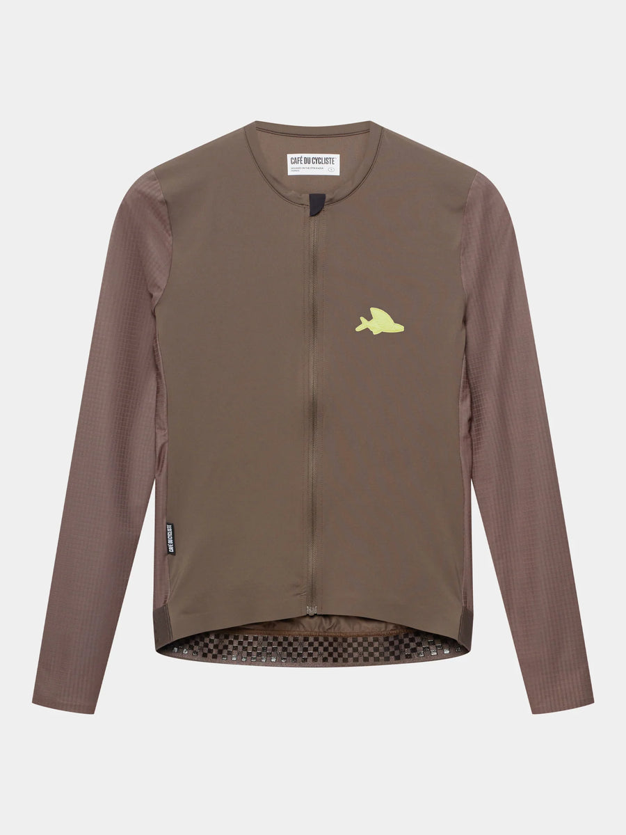 Café du Cycliste Andrea Women's Superlight Long Sleeve Cycling Jersey Radtrikot langarm Carob