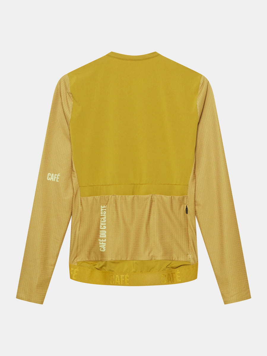 Café du Cycliste Andrea Women's Superlight Long Sleeve Cycling Jersey Radtrikot langarm Golden Olive