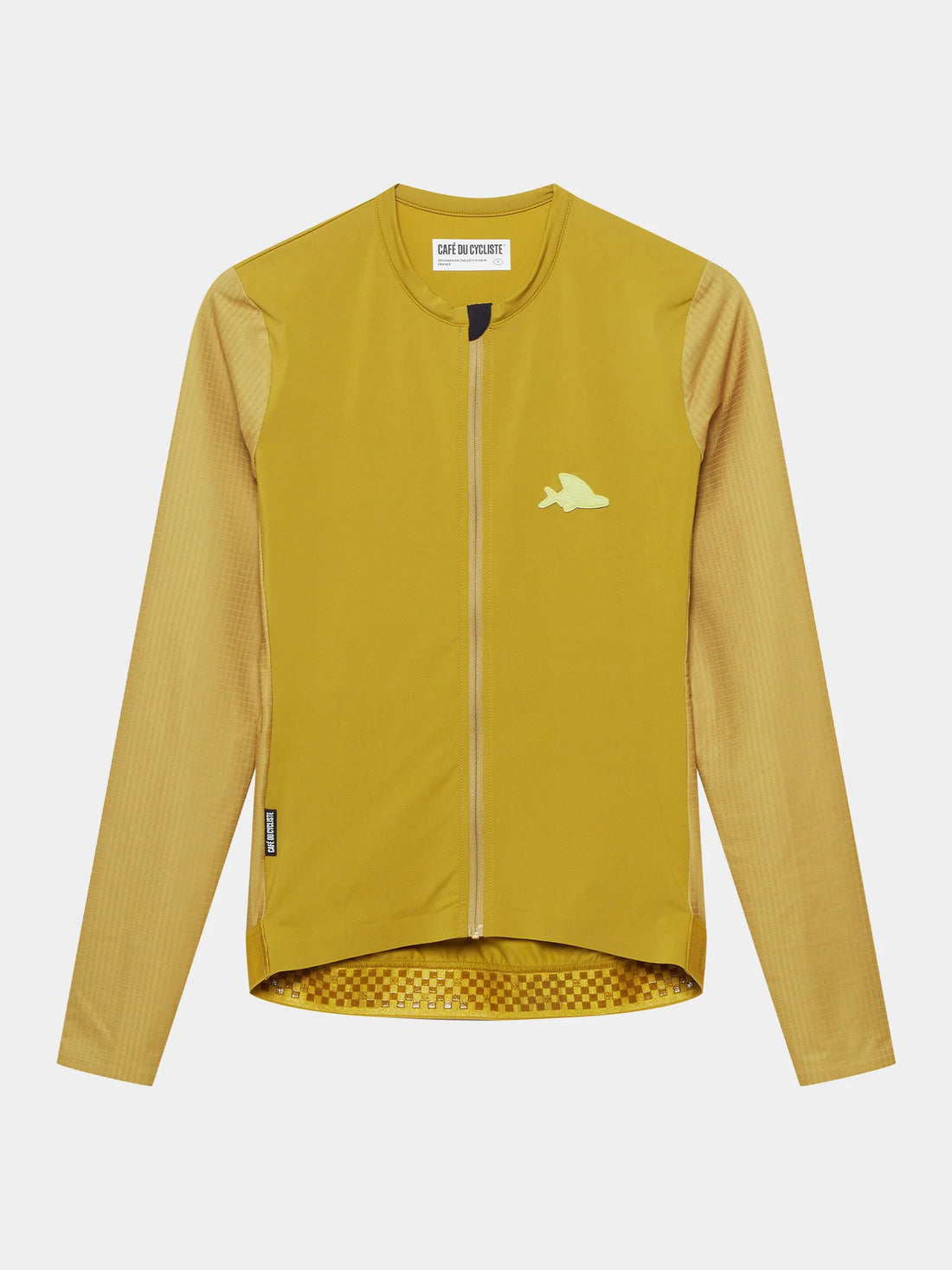 Café du Cycliste Andrea Women's Superlight Long Sleeve Cycling Jersey Radtrikot langarm Golden Olive