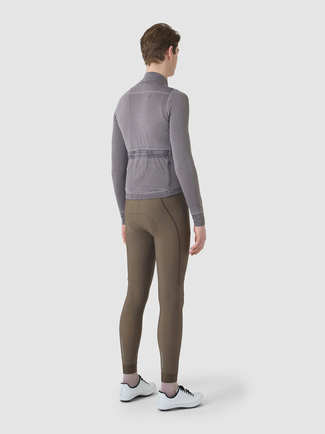 Café du Cycliste Charlie Men's Brushed Long Sleeve Jersey Radtrikot langarm Charcoal