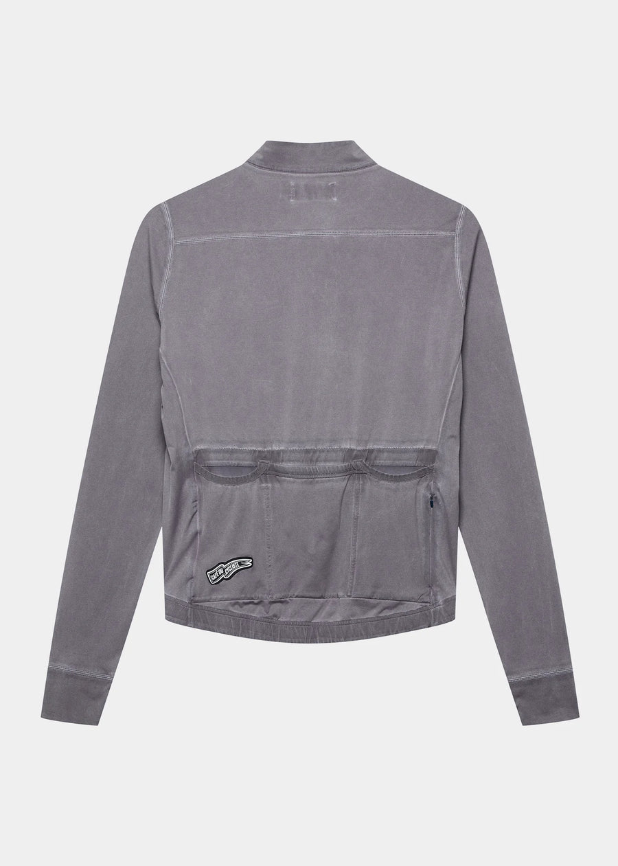 Café du Cycliste Charlie Men's Brushed Long Sleeve Jersey Radtrikot langarm Charcoal
