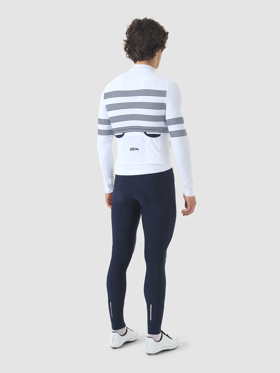 Café du Cycliste Charlie Men's Brushed Long Sleeve Jersey Radtrikot langarm Marinière