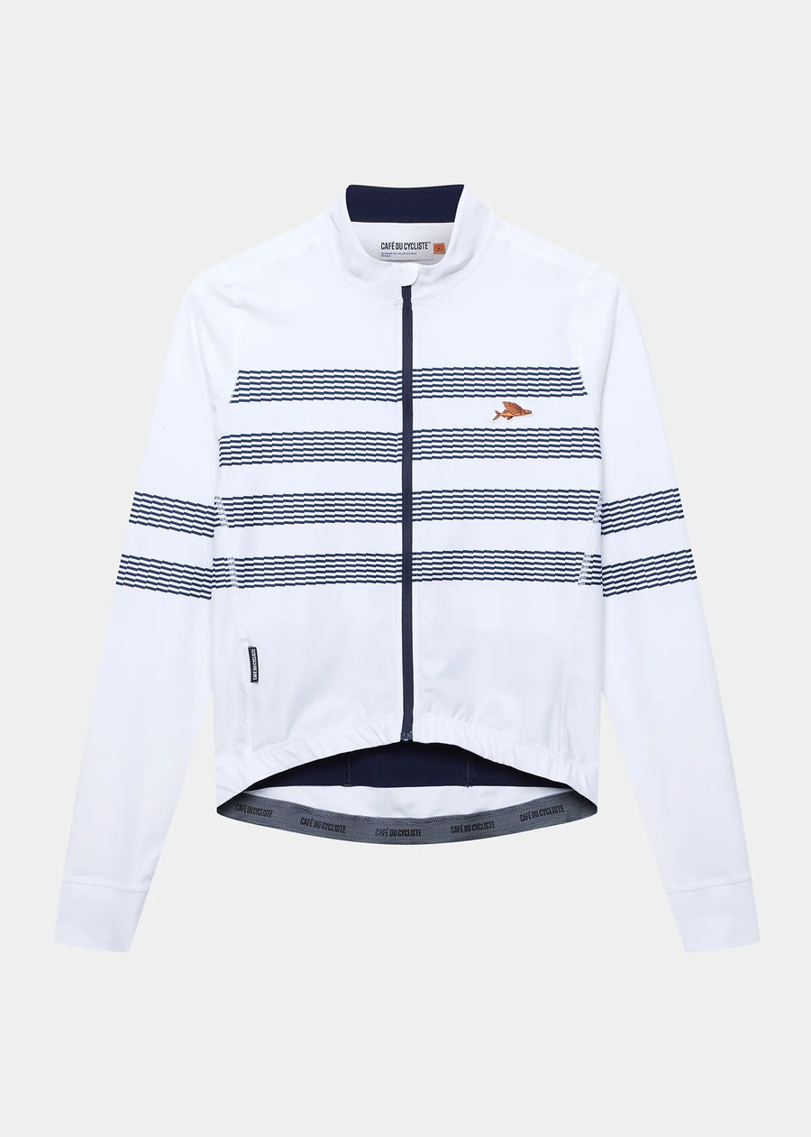 Café du Cycliste Charlie Men's Brushed Long Sleeve Jersey Radtrikot langarm Marinière
