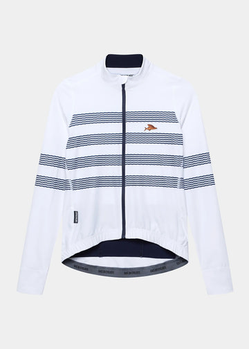 Café du Cycliste Charlie Women's Brushed Long Sleeve Jersey Radtrikot langarm Marinière
