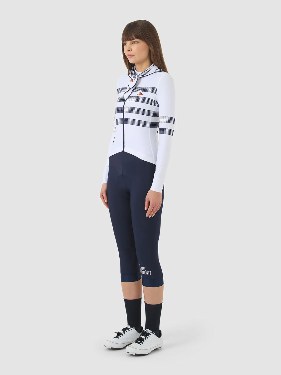 Café du Cycliste Charlie Women's Brushed Long Sleeve Jersey Radtrikot langarm Marinière