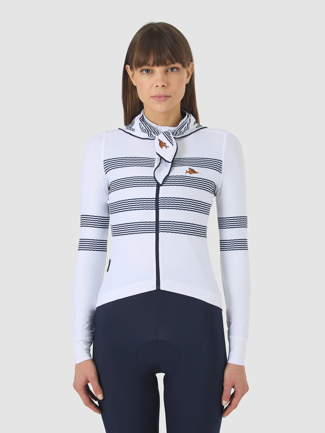 Café du Cycliste Charlie Women's Brushed Long Sleeve Jersey Radtrikot langarm Marinière