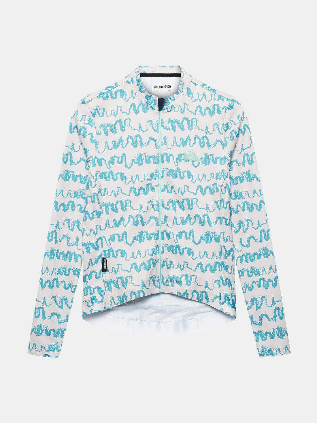 Café du Cycliste Constance Men's Midweight Jersey Radtrikot langarm Pearl Grey / Deep Water