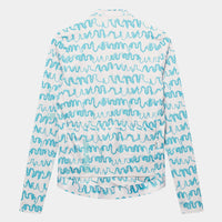 Café du Cycliste Constance Men's Midweight Jersey Radtrikot langarm Pearl Grey / Deep Water