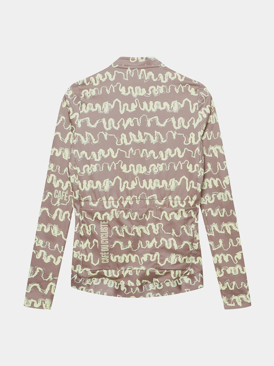 Café du Cycliste Constance Women's Midweight Jersey Radtrikot langarm Oyster Grey / Naples Yellow