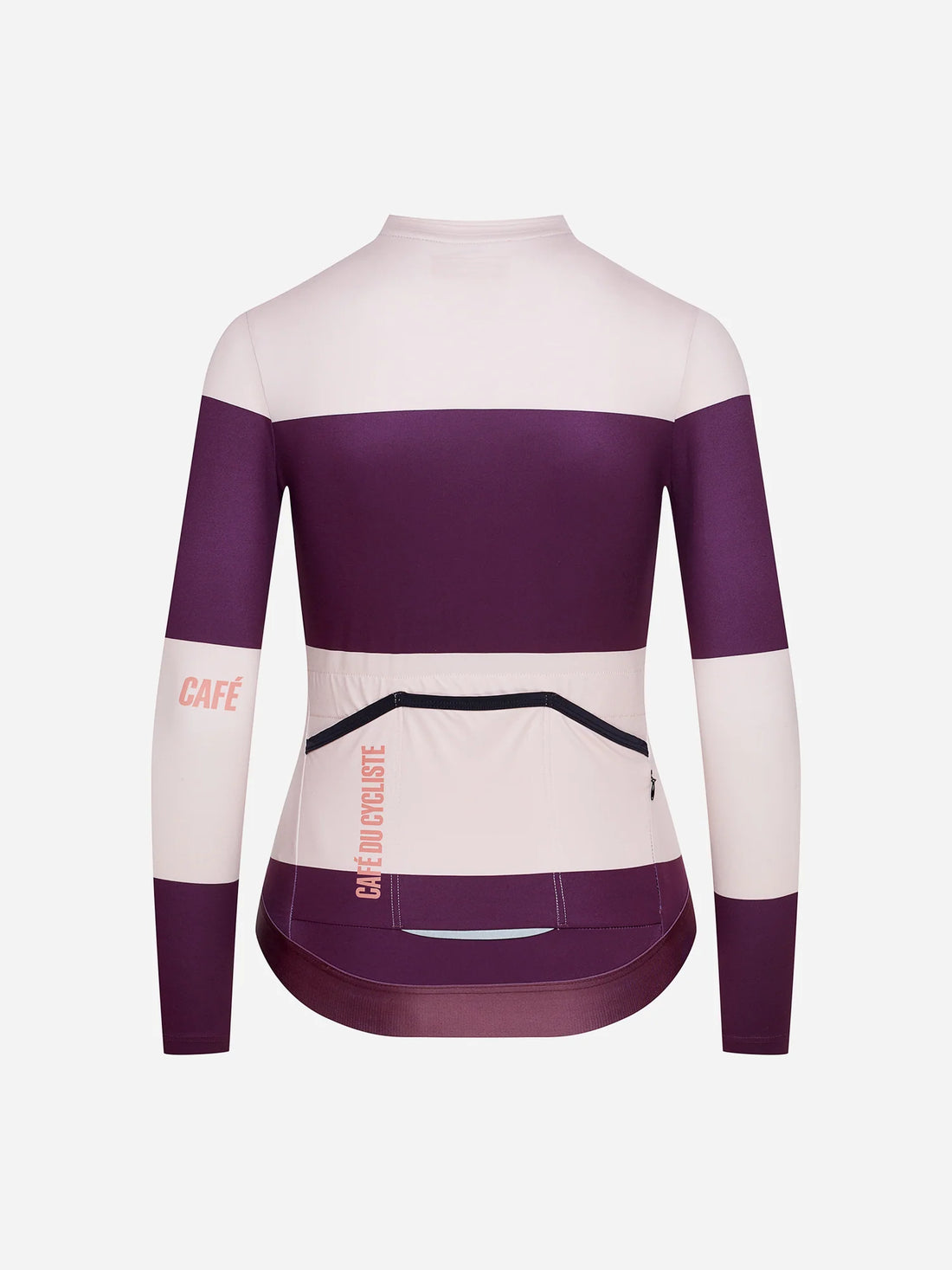 Café du Cycliste Costance Women's Long Sleeve Cycling Jersey Radtrikot Rosa/Quetsche