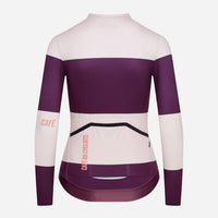 Café du Cycliste Costance Women's Long Sleeve Cycling Jersey Radtrikot Rosa/Quetsche