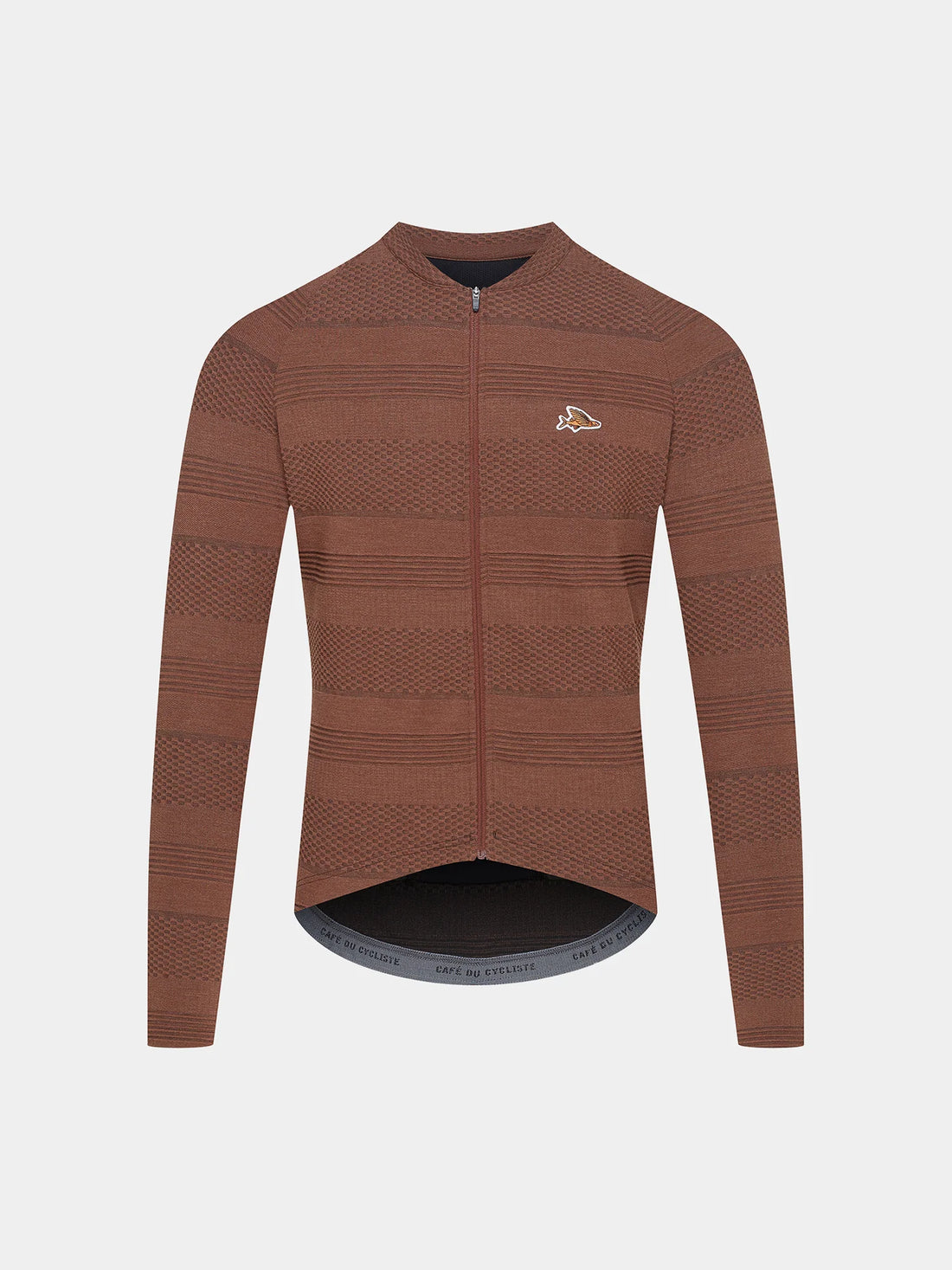 Café du Cycliste Corinne Men's Long Sleeve Three Season Textured Cycling Jersey Radtrikot Cashew