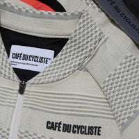 Café du Cycliste Corinne Men's Long Sleeve Three Season Textured Cycling Jersey Radtrikot Chalk