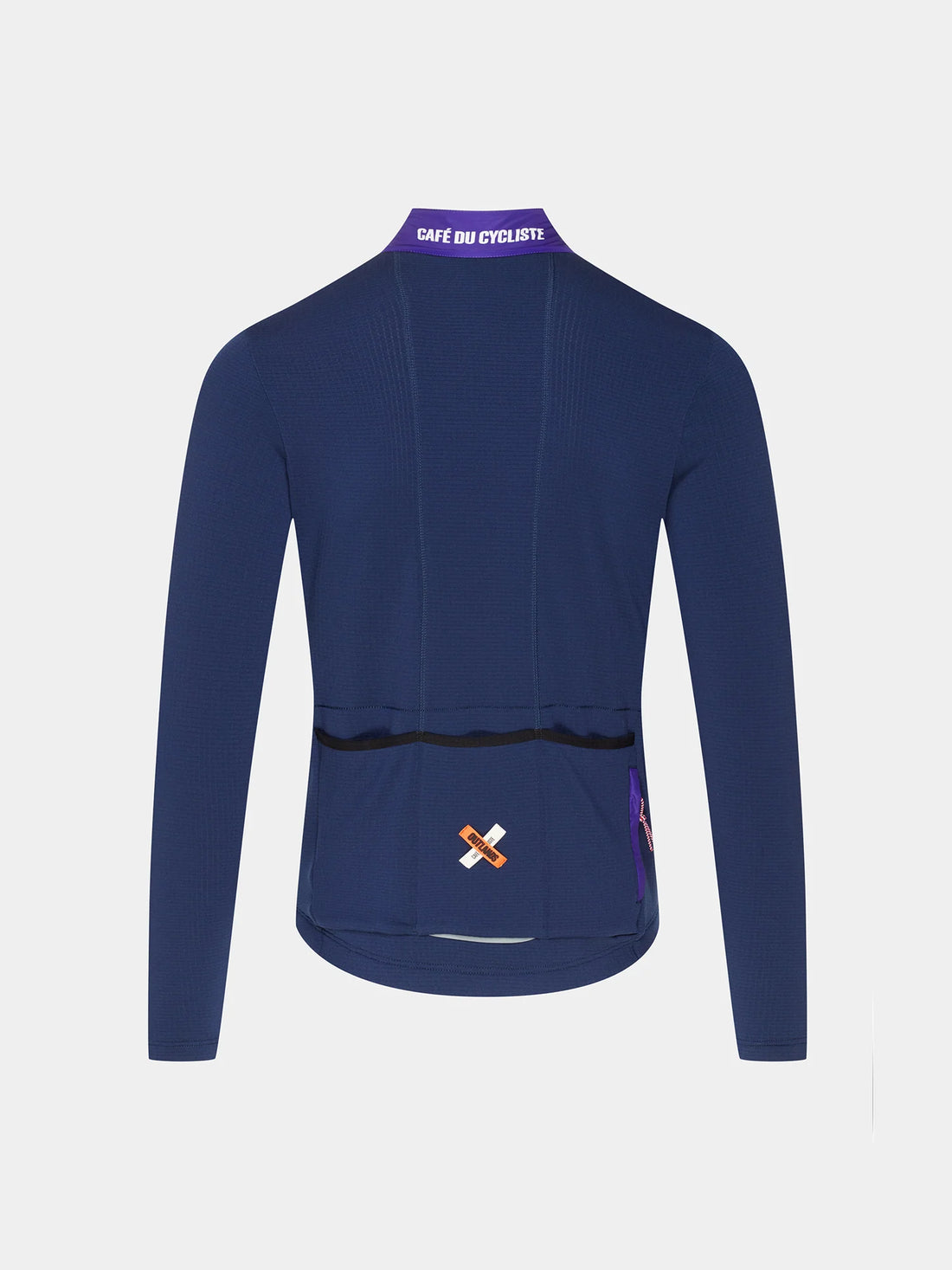 Café du Cycliste Faustine Men's Air Channel Jersey Long Sleeve Radtrikot langarm Amethyst/Navy