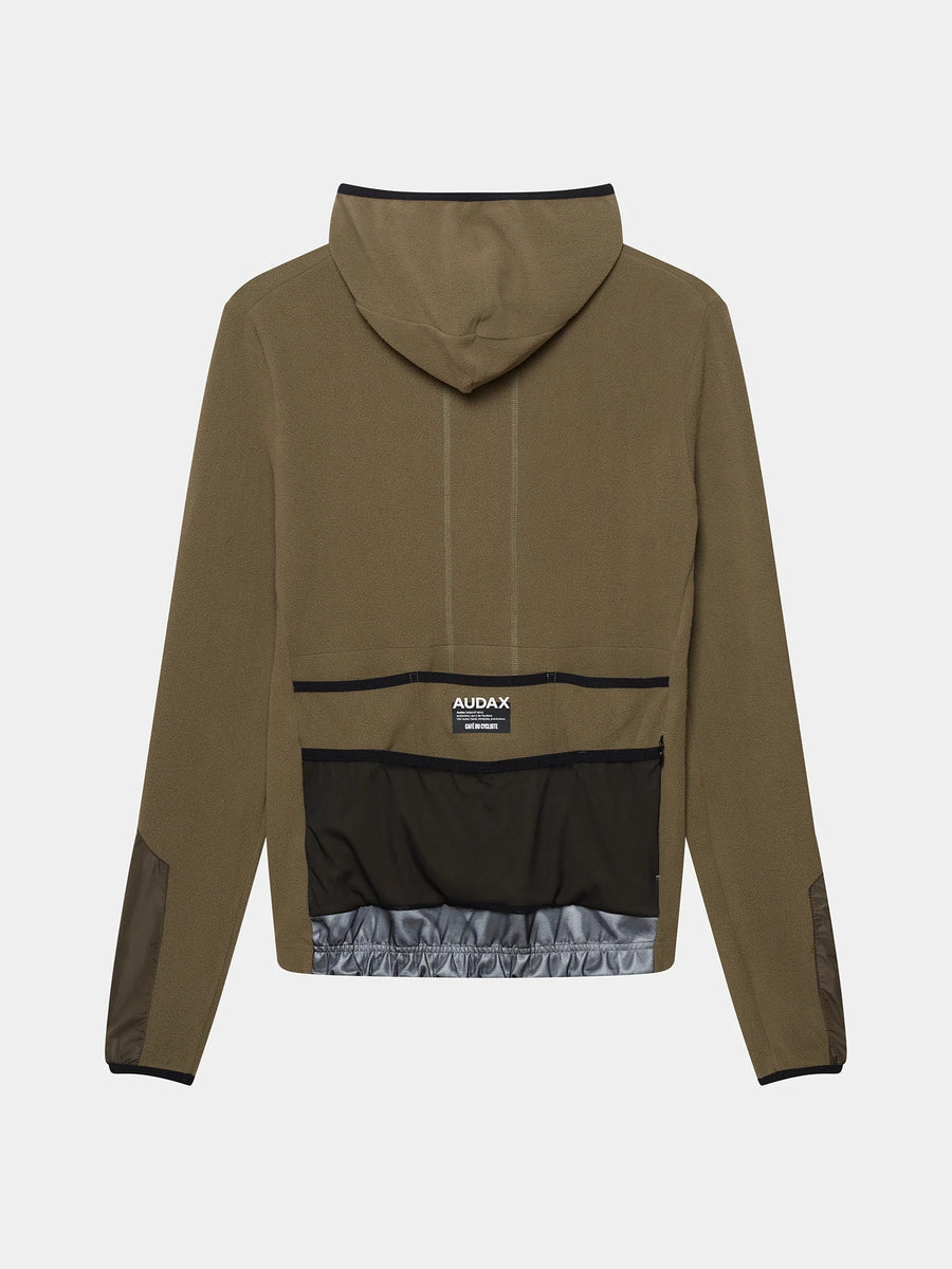 Café du Cycliste Ingrid Men's Microfleece Cycling Jersey Long Sleeve Radtrikot langarm Moss Green