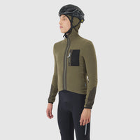 Café du Cycliste Ingrid Men's Microfleece Cycling Jersey Long Sleeve Radtrikot langarm Moss Green