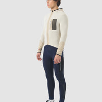 Café du Cycliste Ingrid Men's Microfleece Cycling Jersey Long Sleeve Radtrikot langarm Pearl Grey