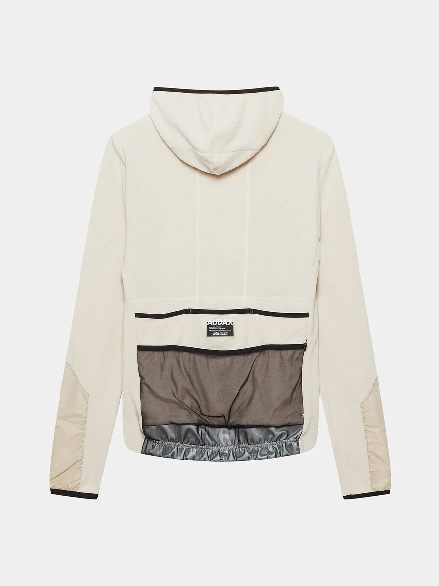 Café du Cycliste Ingrid Men's Microfleece Cycling Jersey Long Sleeve Radtrikot langarm Pearl Grey