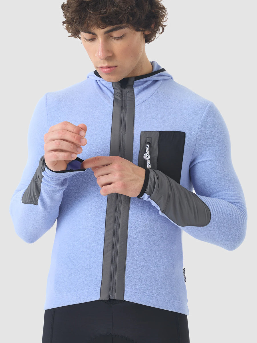 Café du Cycliste Ingrid Men's Microfleece Cycling Jersey Long Sleeve Radtrikot langarm Verbena