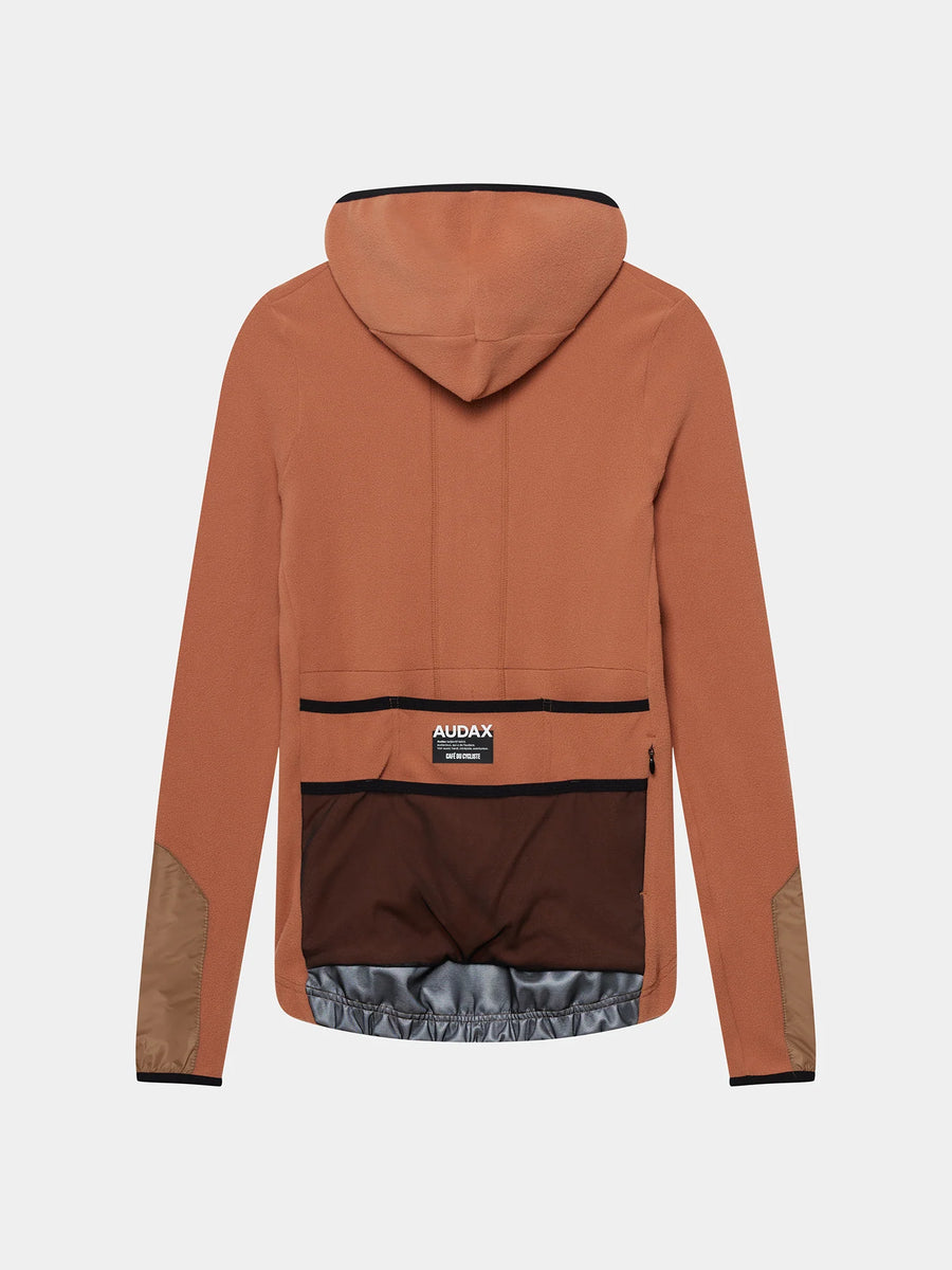 Café du Cycliste Ingrid Women's Microfleece Jersey Radtrikot langarm Cashew