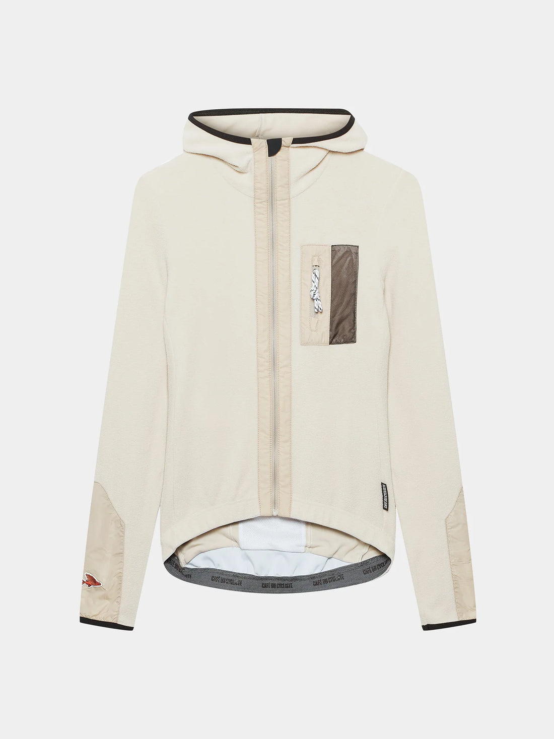 Café du Cycliste Ingrid Women's Microfleece Jersey Radtrikot langarm Pearl Grey