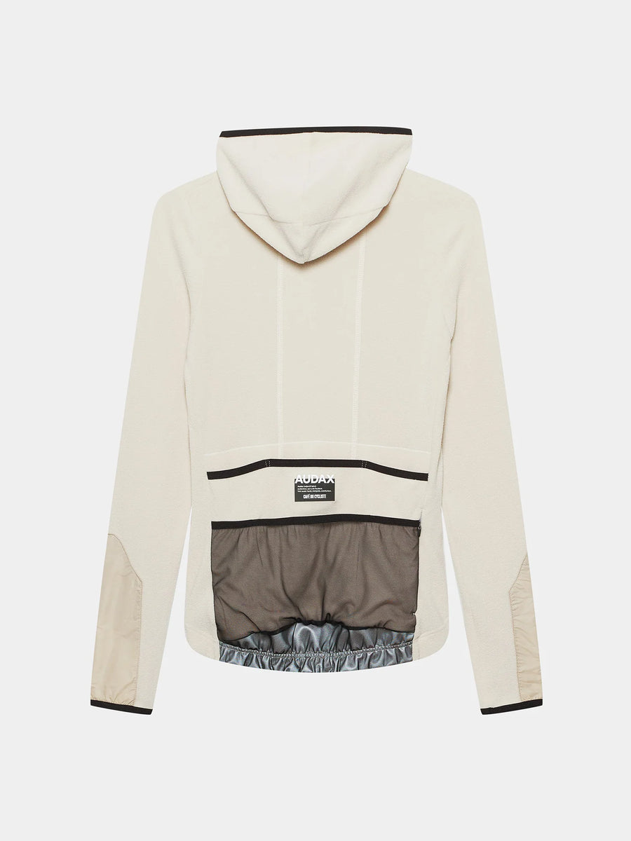 Café du Cycliste Ingrid Women's Microfleece Jersey Radtrikot langarm Pearl Grey