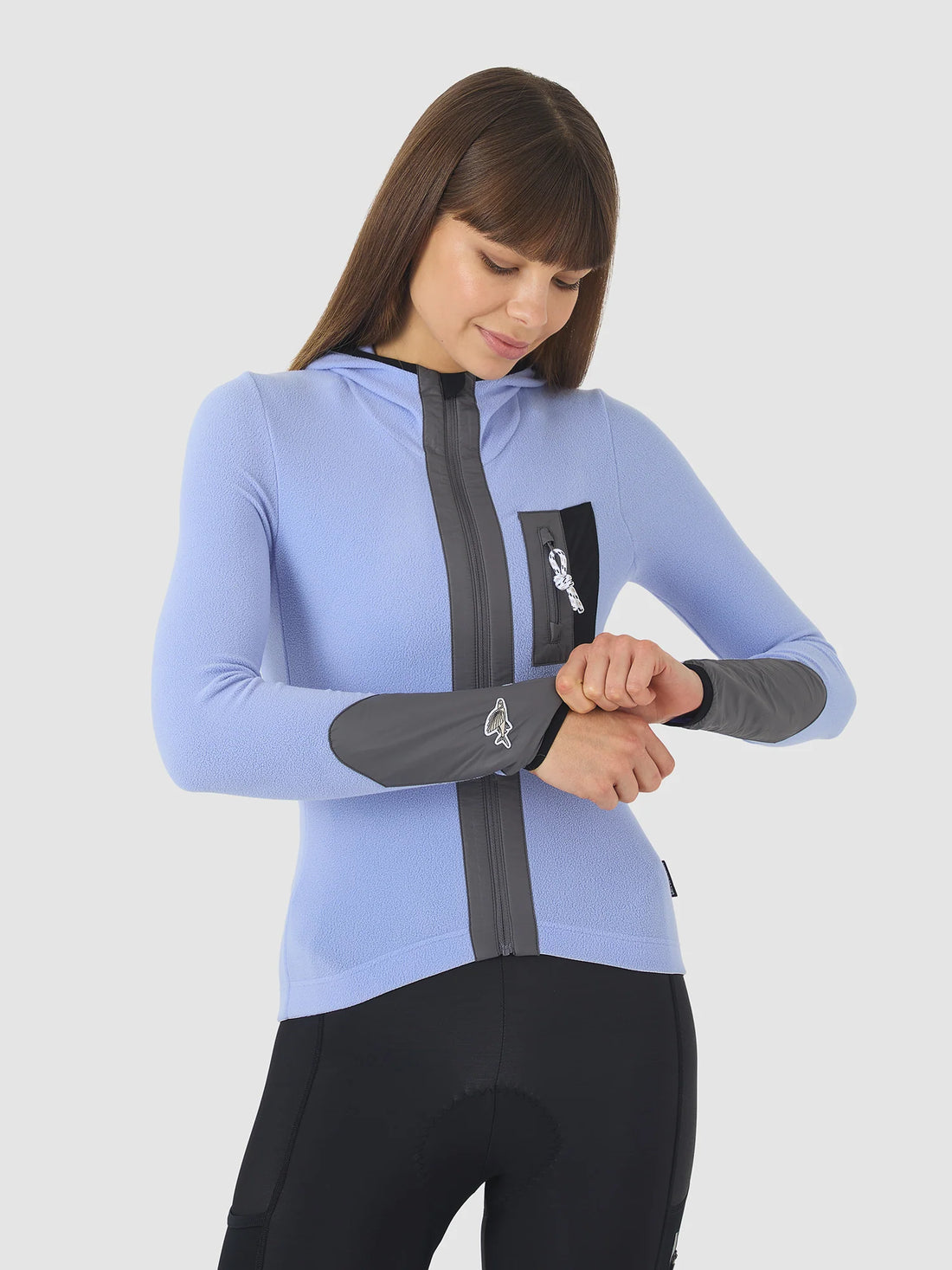 Café du Cycliste Ingrid Women's Microfleece Jersey Radtrikot langarm Verbena