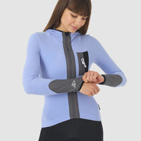 Café du Cycliste Ingrid Women's Microfleece Jersey Radtrikot langarm Verbena