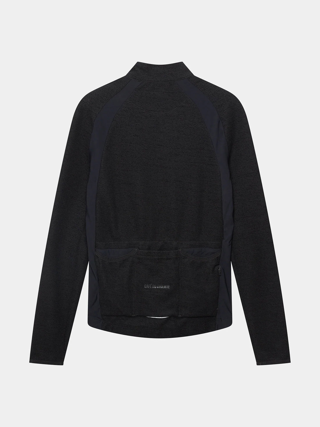 Café du Cycliste Marguerite Men's Long Sleeve Merino Cycling Jersey Radtrikot langarm Black