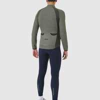 Café du Cycliste Marguerite Men's Long Sleeve Merino Cycling Jersey Radtrikot langarm Lichen Green