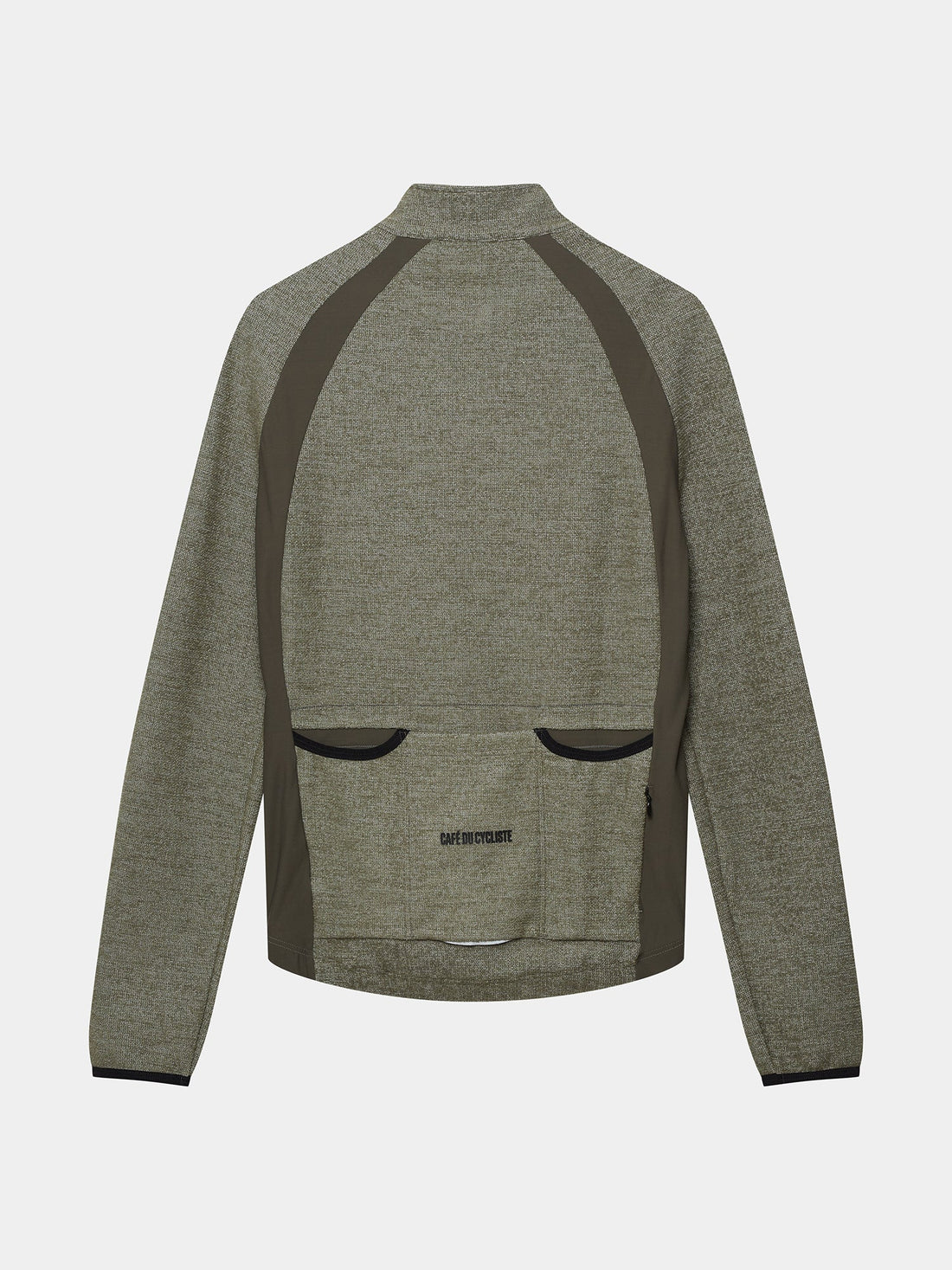 Café du Cycliste Marguerite Men's Long Sleeve Merino Cycling Jersey Radtrikot langarm Lichen Green